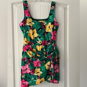 Old Navy Hawaiian Print Skirted Swimsuit